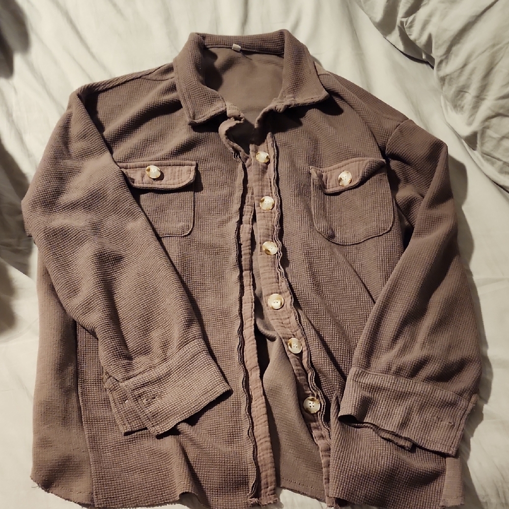 Waffle Button-Up Shaket